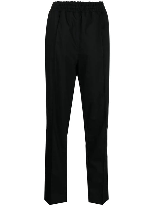 Elastic-Waist Wool Trousers