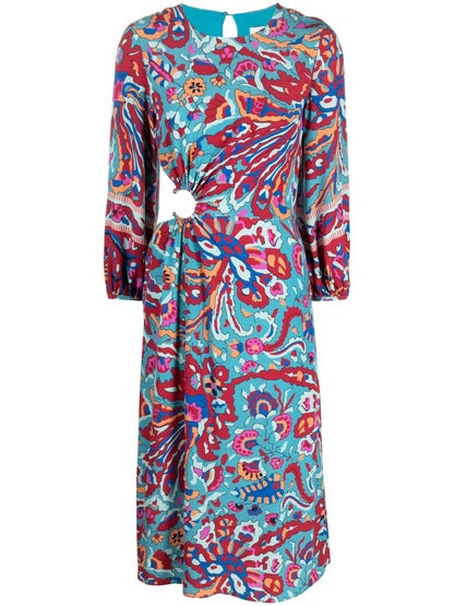 Monica Floral-Print Midi Dress