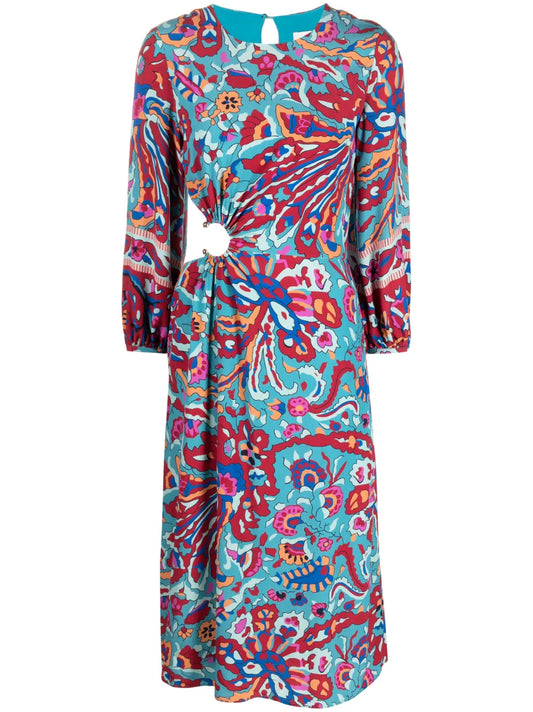 Monica Floral-Print Midi Dress