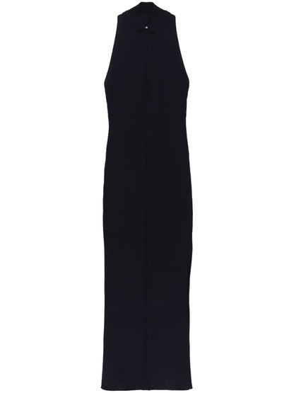 Cut-Out Ribbed Midi Dress