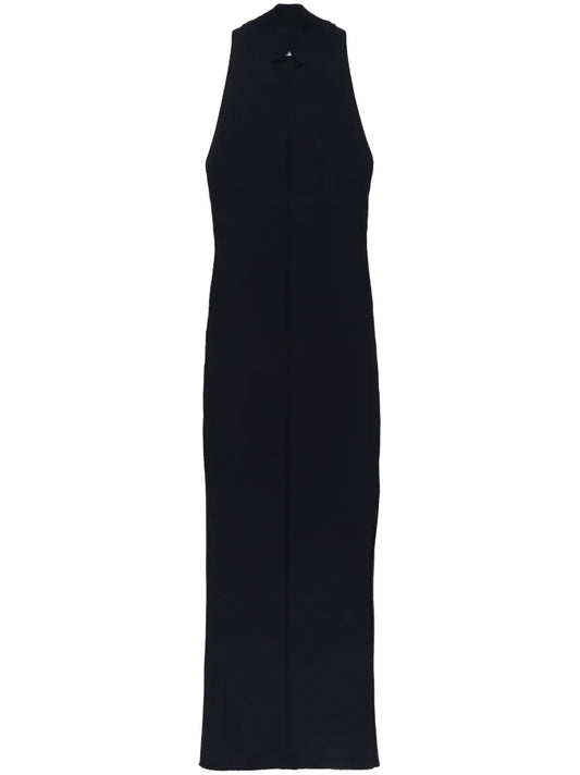 Cut-Out Ribbed Midi Dress