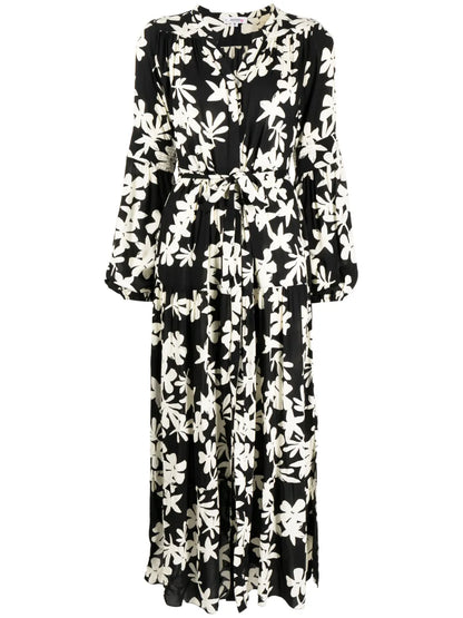 Floral-Print Peasant Dress