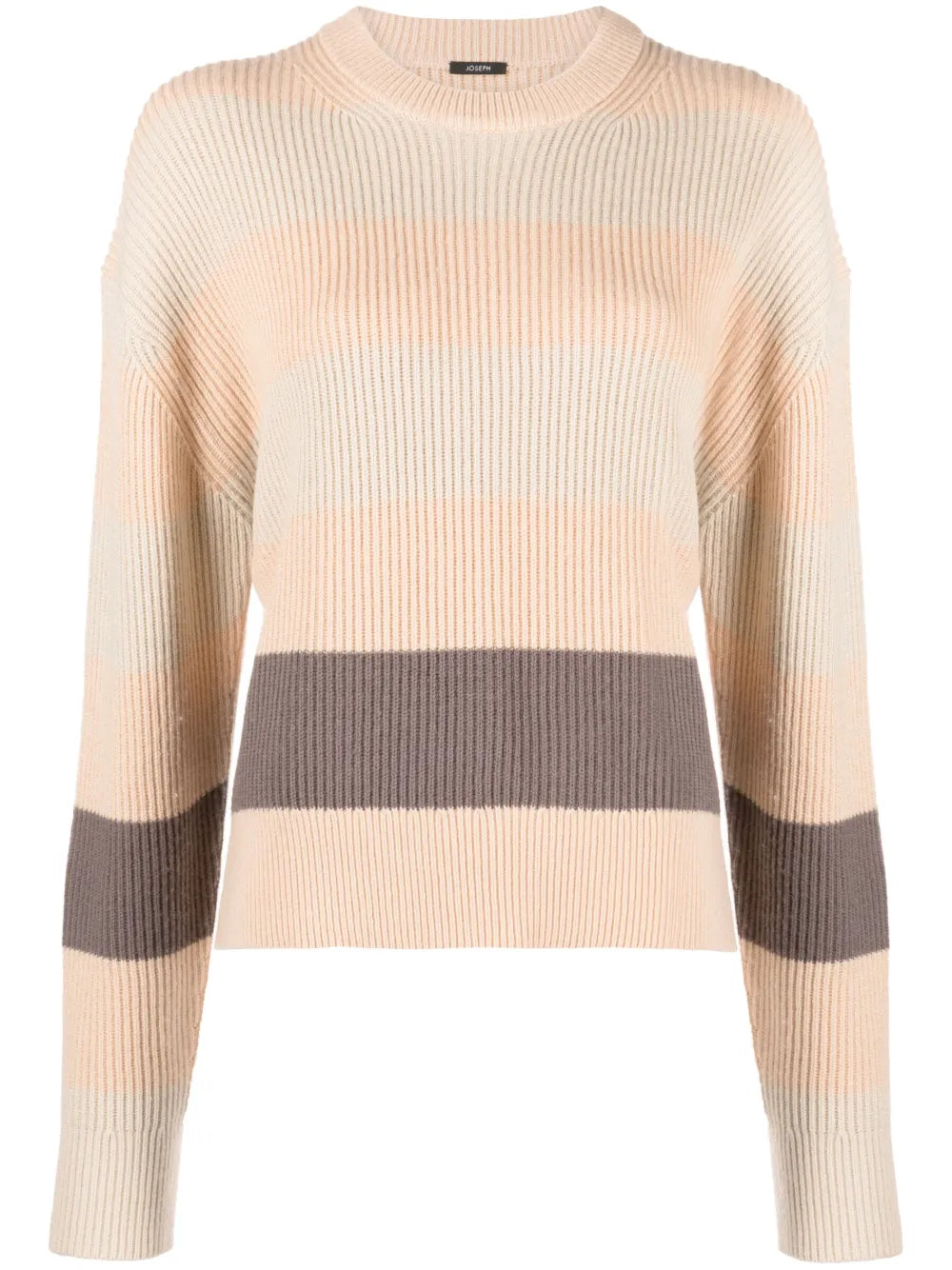 Striped Ribbed-Knit Jumper