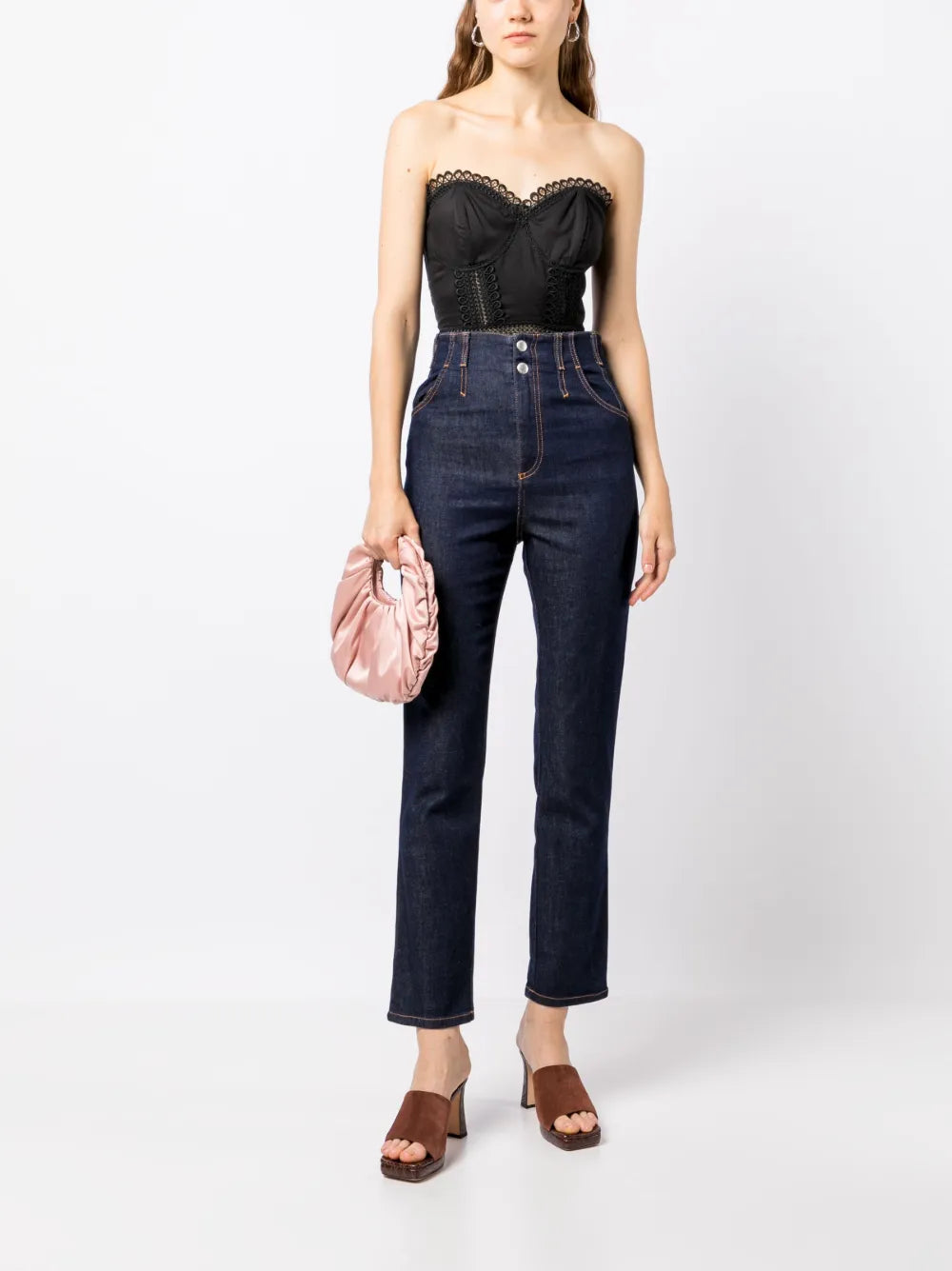Denim Straight-Leg Trousers