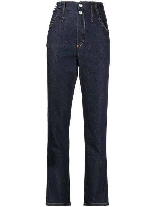 Denim Straight-Leg Trousers