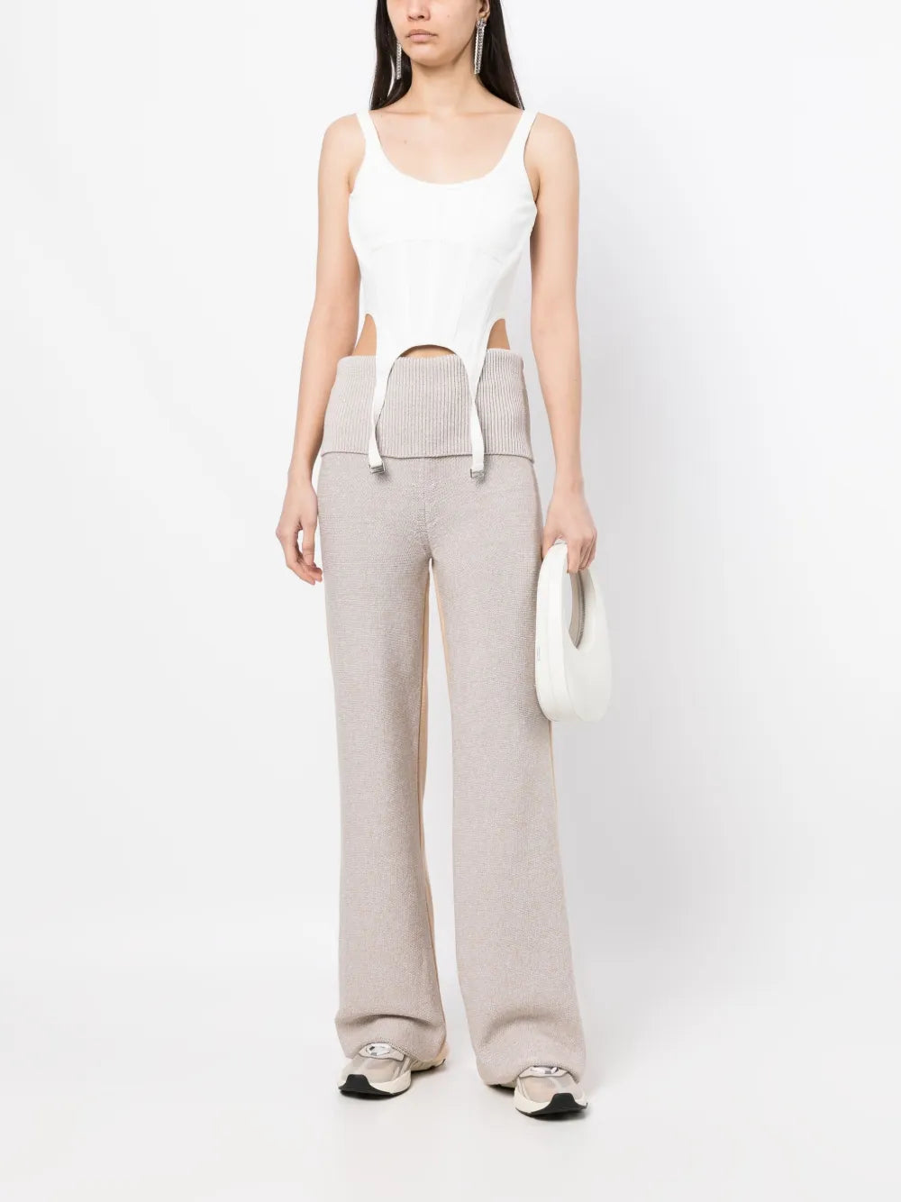 Diag Languid Two-Tone Knit Trousers