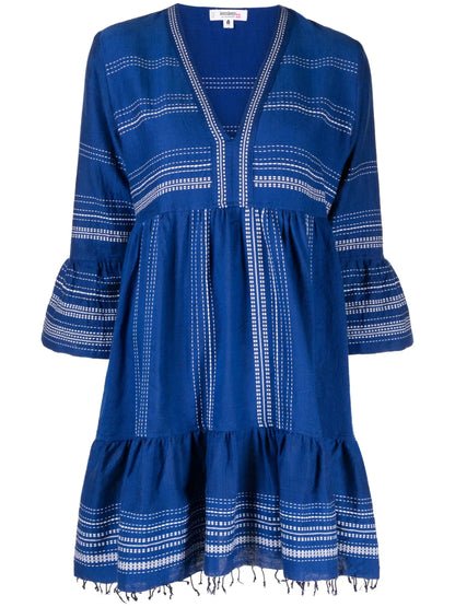 Frayed-Hem Cotton Dress