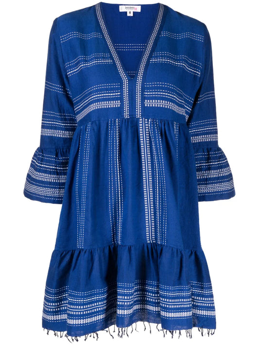 Frayed-Hem Cotton Dress