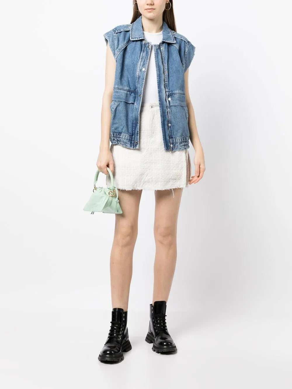 Distressed Mini Skirt