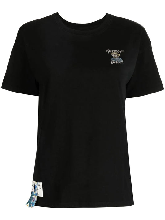 Embroidered-Motif Cotton T-Shirt