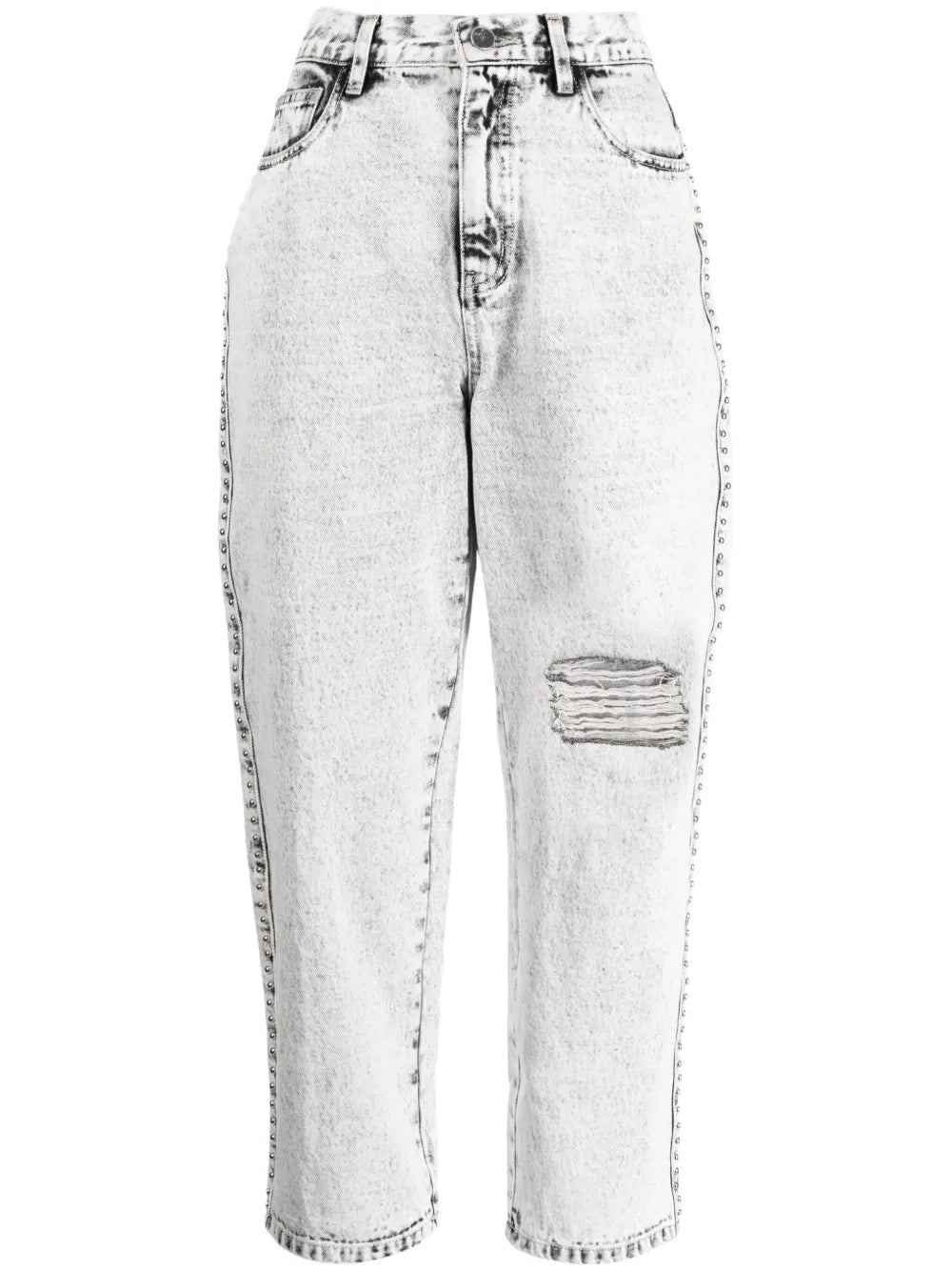 Distressed-Effect Cropped Jeans