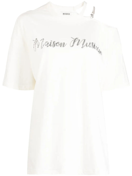 Embellished-Logo Cotton T-Shirt