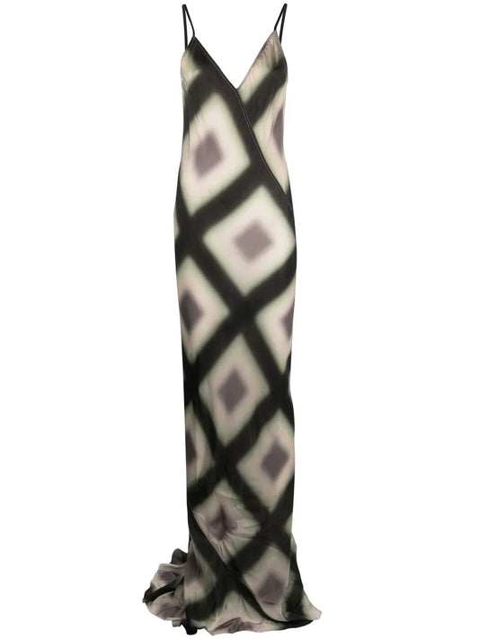 Geometric-Print Slip Dress