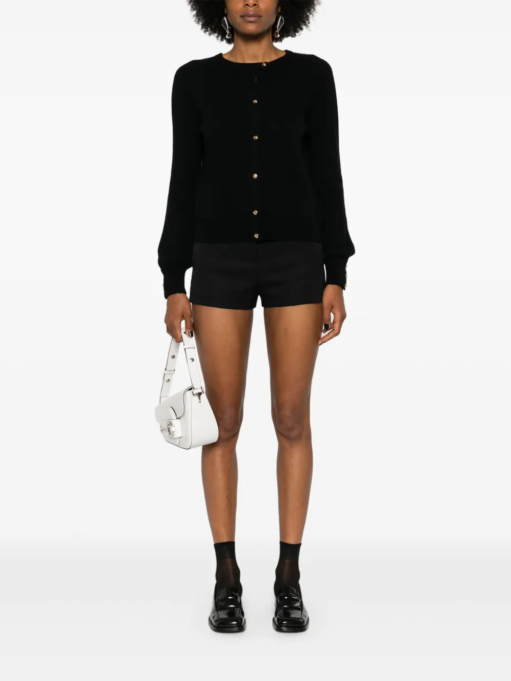 Crew-Neck Wool Cardigan