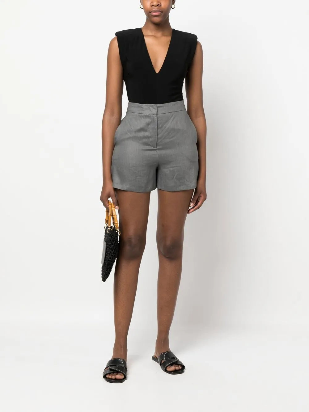 High-Waisted Tailored Shorts