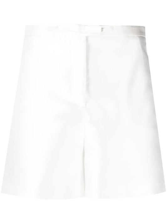 Satin-Finish Tailored Shorts