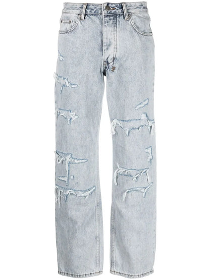 Brooklyn Muse Repair Straight-Leg Jeans
