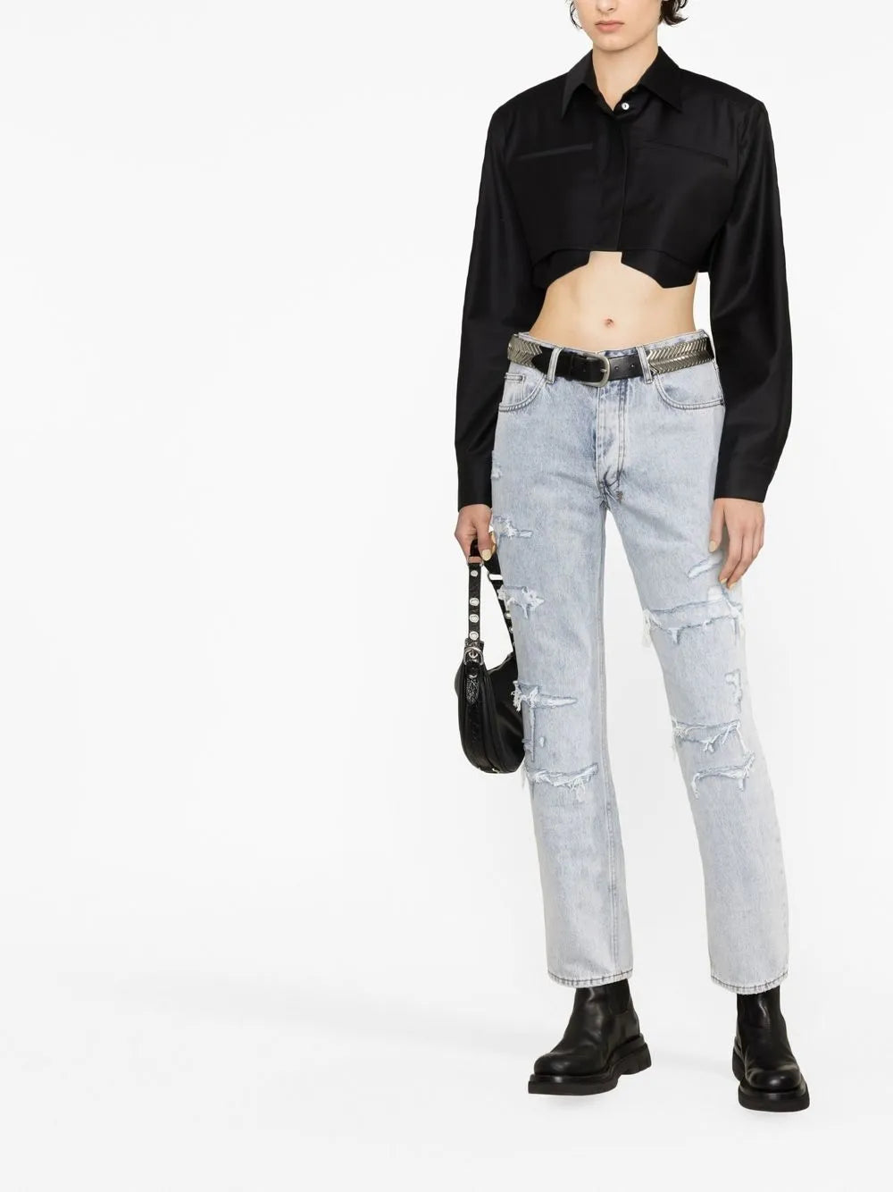 Brooklyn Muse Repair Straight-Leg Jeans