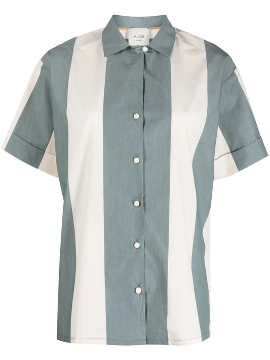 Maxi Striped Cotton Shirt