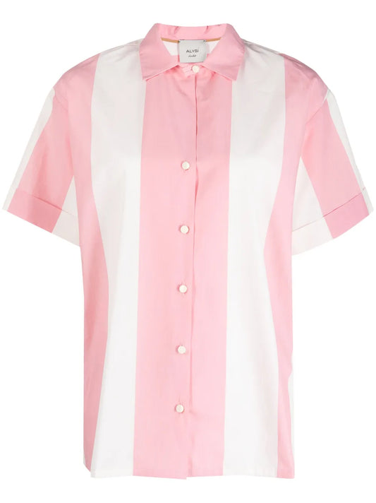 Maxi Striped Cotton Shirt