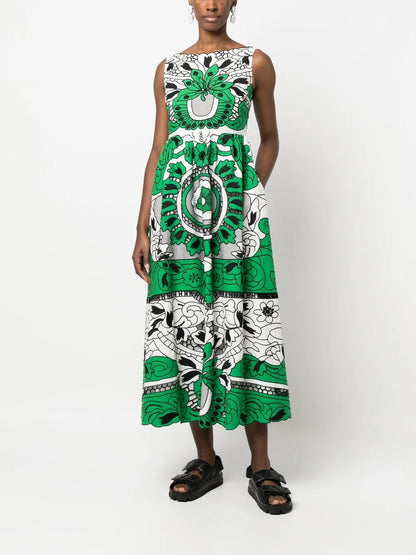 Floral-Print Midi Dress