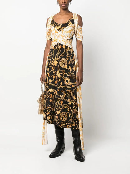Nuisette Draped Midi Dress