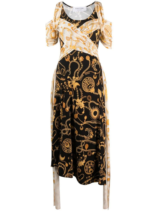 Nuisette Draped Midi Dress