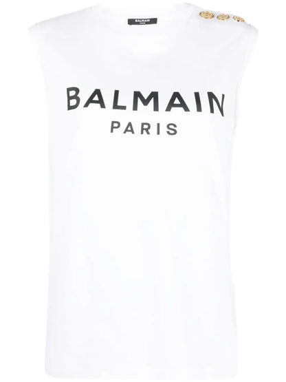 Logo-Print Detail Tank Top