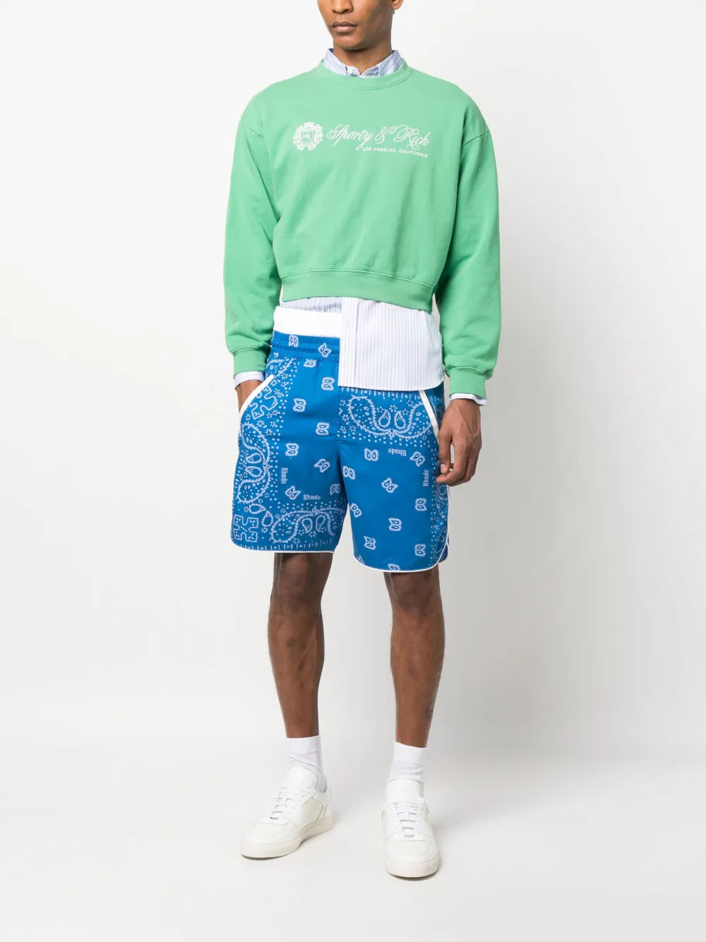 Logo-Print Cropped Sweatshirt