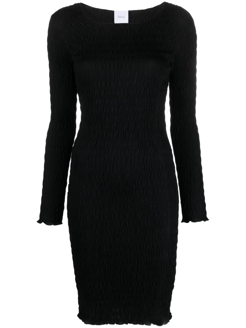 Textured-Finish Long-Sleeve Dress