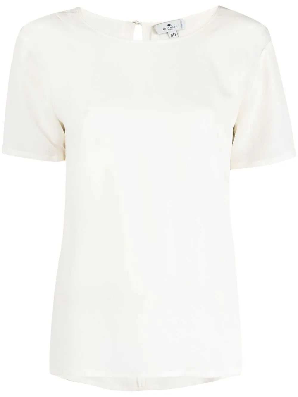 Round-Neck Silk T-Shirt