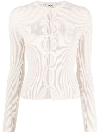 Ribbed-Knit Cotton-Blend Cardigan