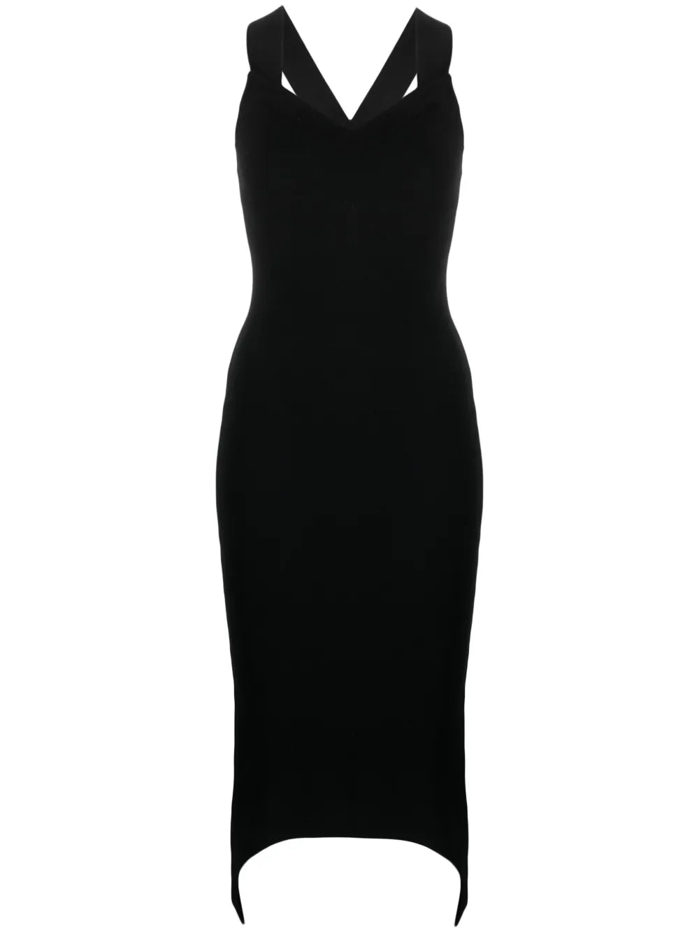 Sweetheart-Neck Midi Dress