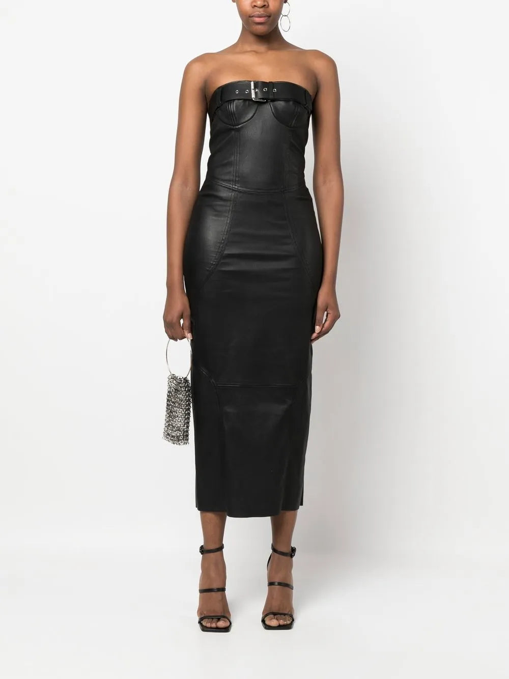 Strapless Leather Dress