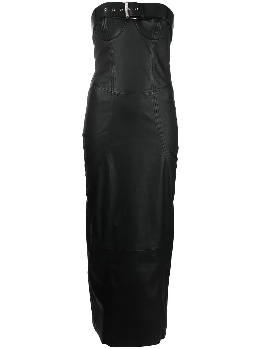 Strapless Leather Dress