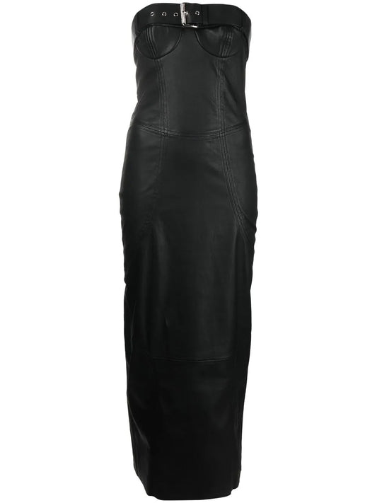 Strapless Leather Dress
