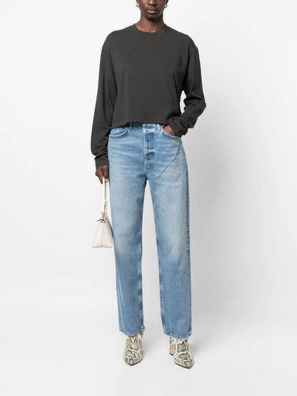 Long-Sleeve Crop Top
