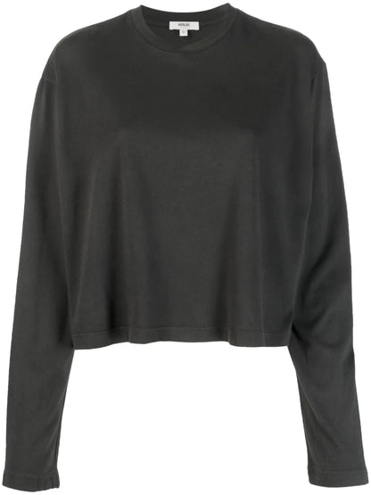 Long-Sleeve Crop Top