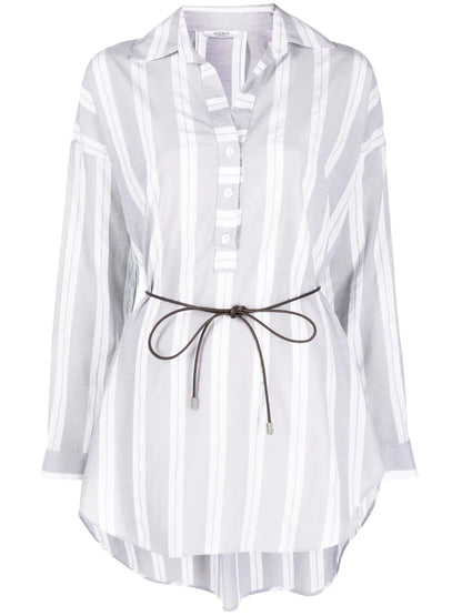 Oversized Stripe-Print Shirt