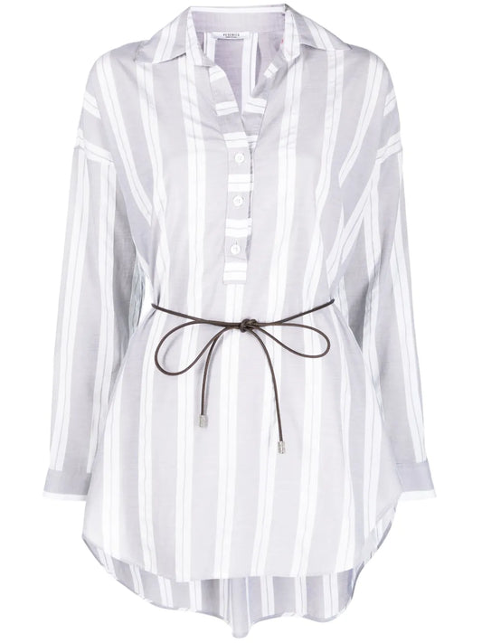 Oversized Stripe-Print Shirt