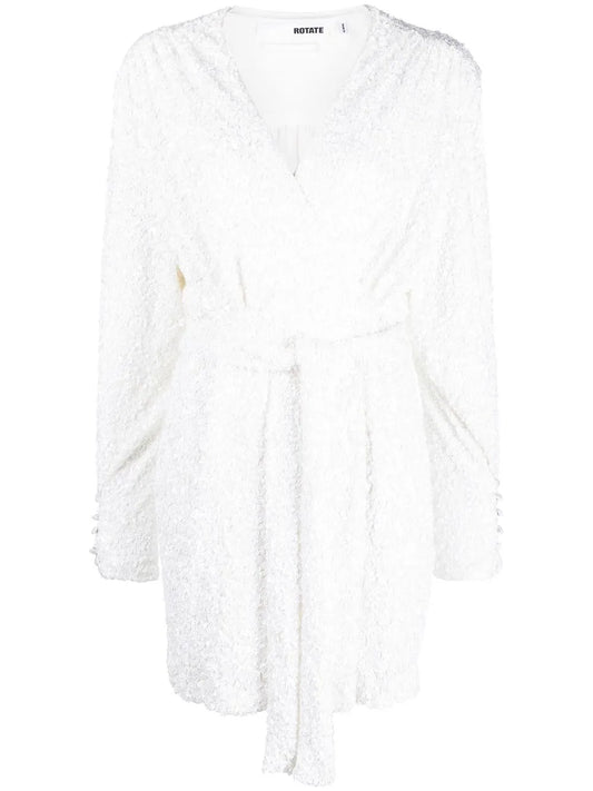 Samantha Sequin Wrap Dress