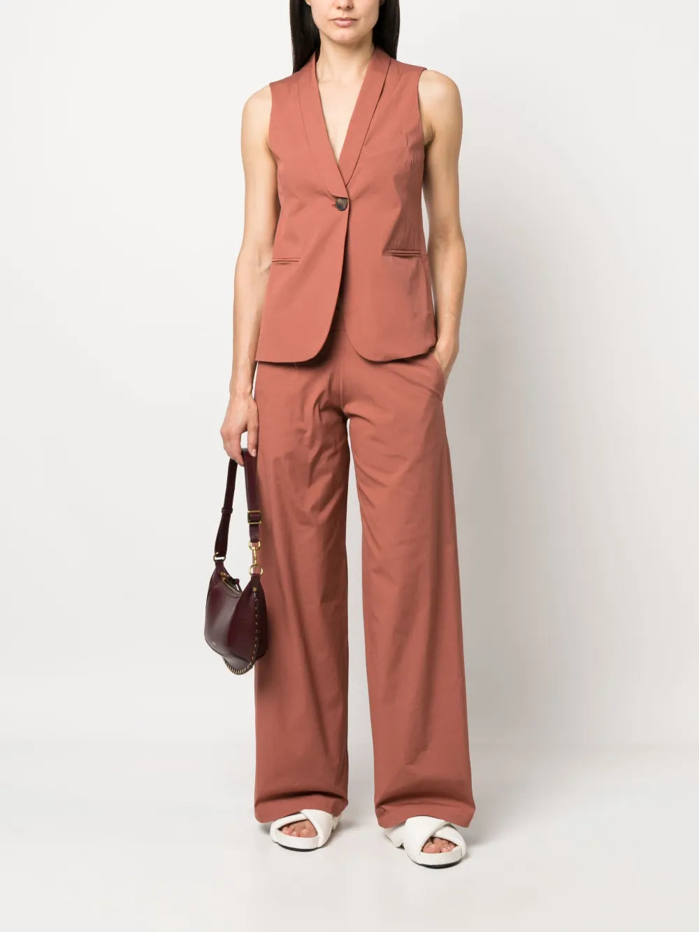 Wide-Leg Cotton Trousers