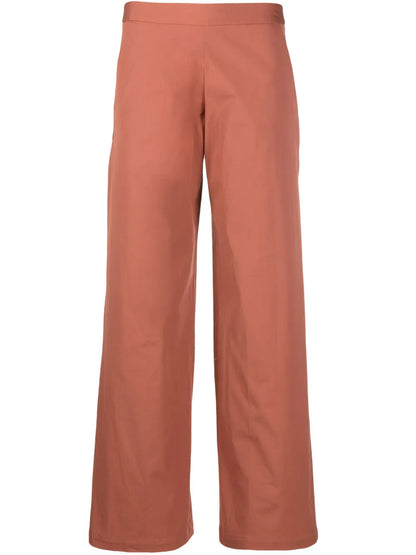 Wide-Leg Cotton Trousers