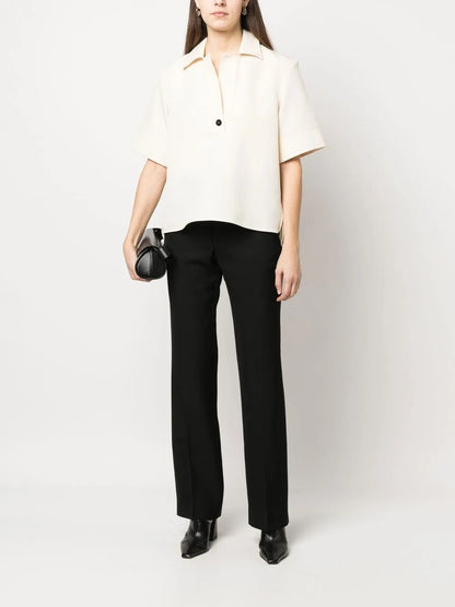 Pressed-Crease Tailored Trousers