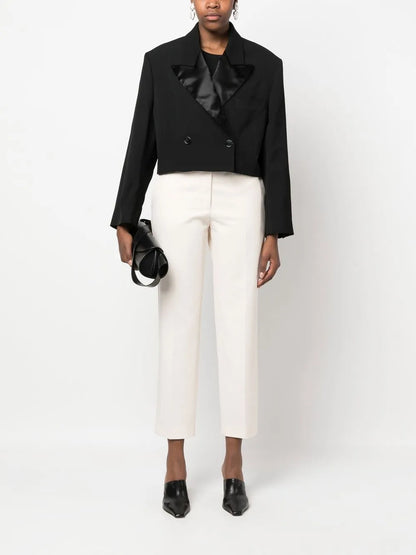 Cotton Cropped Trousers