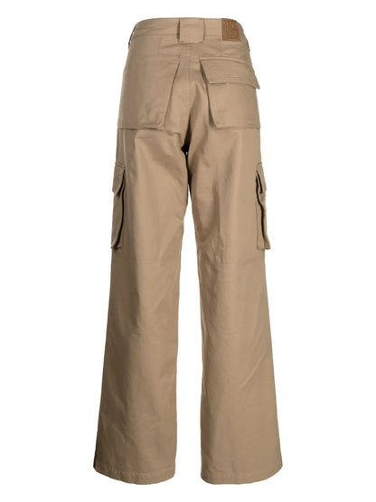 Wide-Leg Cotton Cargo Pants