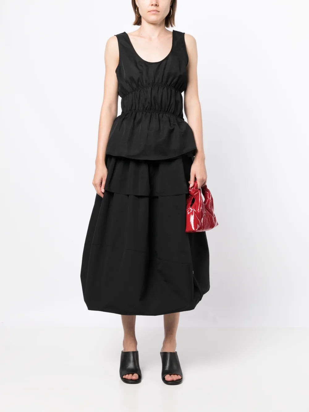 Ruffled Midi Skirt