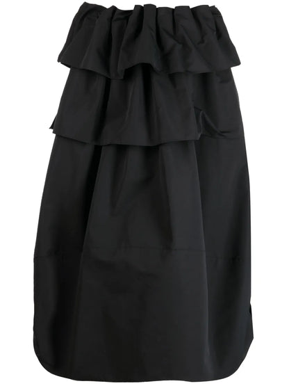 Ruffled Midi Skirt