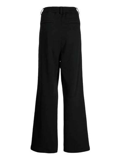 Contrasting-Panel Wide-Leg Trousers