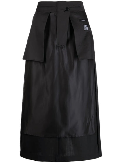 Inside-Out Midi Skirt